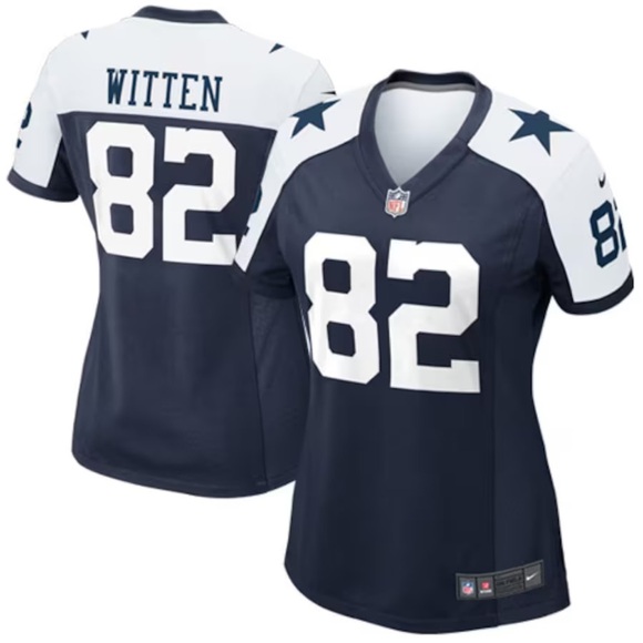 NFL Tops - NFL Blue and White Boxy Fitted Jersey